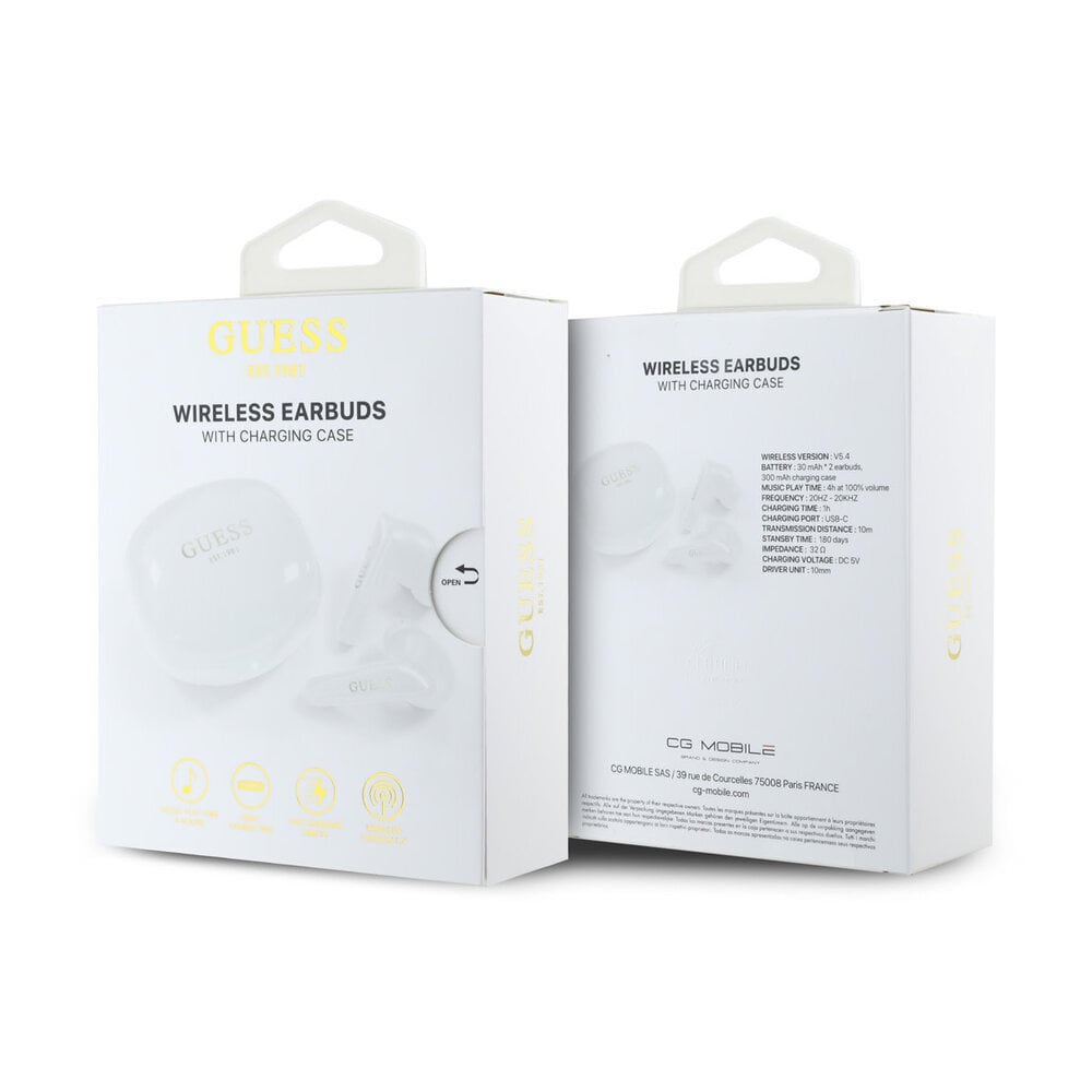 Guess Guess Earplugs - TWS Flat Classic Logo Electroplated - White Guess Guess Earplugs - TWS Flat Classic Logo Electroplated - White