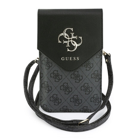 Guess Guess Telefoontas - Phone Pouch Grained PU With4G & Classic Logos - Zwart Guess Guess Telefoontas - Phone Pouch Grained PU With4G & Classic Logos - Zwart