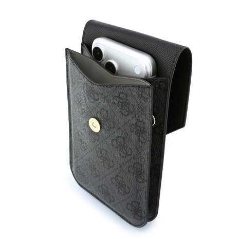 Guess Guess Wallet Bag - Phone Pouch Grained PU With4G & Classic Logos - Black