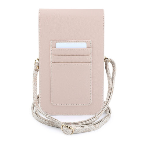 Guess Guess Telefoontas - Phone Pouch Grained PU With4G & Classic Logos - Roze Guess Guess Telefoontas - Phone Pouch Grained PU With4G & Classic Logos - Roze
