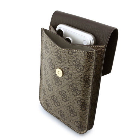 Guess Guess Sac pour téléphone - Phone Pouch Grained PU With4G & Classic Logos - Marron Guess Guess Sac pour téléphone - Phone Pouch Grained PU With4G & Classic Logos - Marron
