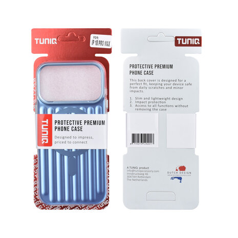 TUNIQ TUNIQ iPhone 18 Pro Max Back cover case - luggage IMD MagSafe - Blue TUNIQ TUNIQ iPhone 18 Pro Max Back cover case - luggage IMD MagSafe - Blue