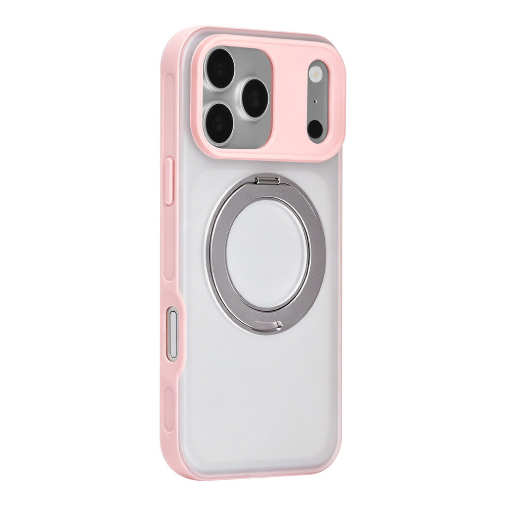 TUNIQ TUNIQ iPhone 18 Pro Max Back-Cover hul - 360 rotation stand MagSafe - Rosa TUNIQ TUNIQ iPhone 18 Pro Max Back-Cover hul - 360 rotation stand MagSafe - Rosa