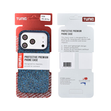 TUNIQ TUNIQ iPhone 18 Pro Back cover case - Glitter Magsafe TPU+PC - Blue TUNIQ TUNIQ iPhone 18 Pro Back cover case - Glitter Magsafe TPU+PC - Blue