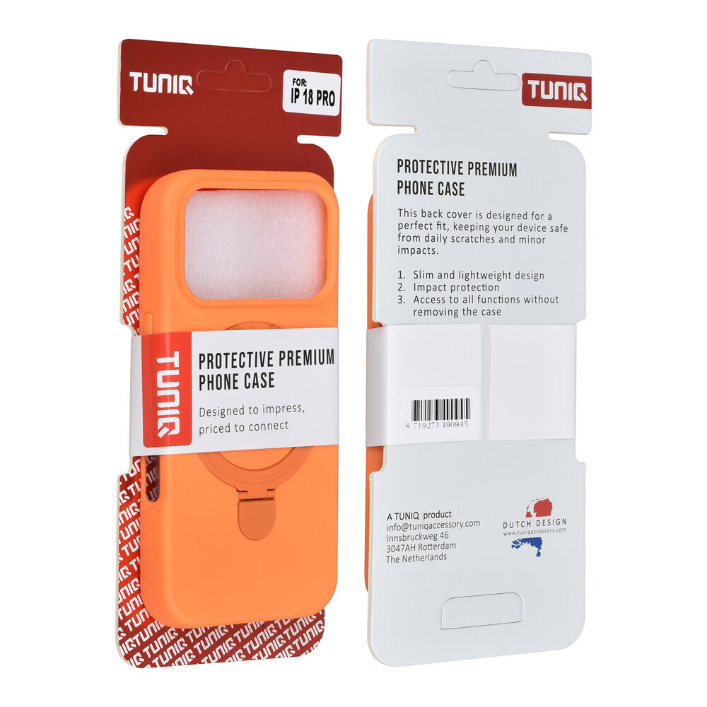 TUNIQ TUNIQ iPhone 18 Pro Backcover hoesje - Back cover case TPU - Oranje TUNIQ TUNIQ iPhone 18 Pro Backcover hoesje - Back cover case TPU - Oranje