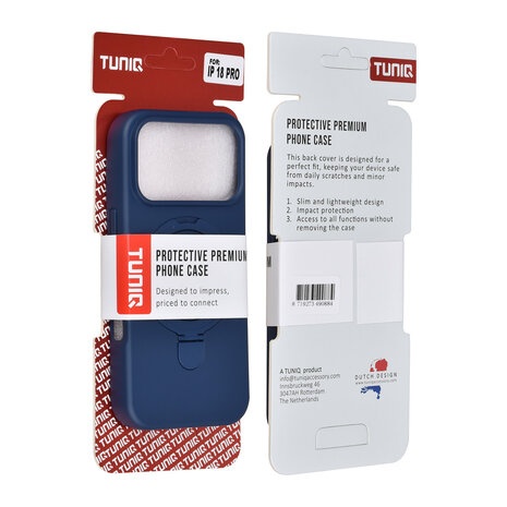TUNIQ TUNIQ iPhone 18 Pro Back cover case - Back cover case TPU - Navy Blue TUNIQ TUNIQ iPhone 18 Pro Back cover case - Back cover case TPU - Navy Blue
