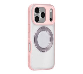 TUNIQ TUNIQ iPhone 18 Pro Back cover case - 360 rotation stand MagSafe - Pink TUNIQ TUNIQ iPhone 18 Pro Back cover case - 360 rotation stand MagSafe - Pink