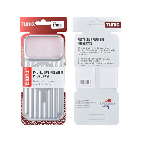 TUNIQ TUNIQ iPhone 17 Pro Max Back-Cover hul - luggage IMD MagSafe - Silber
