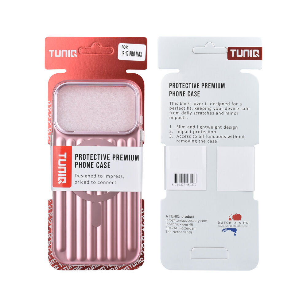 TUNIQ TUNIQ iPhone 17 Pro Max Back-Cover hul - luggage IMD MagSafe - Rosa
