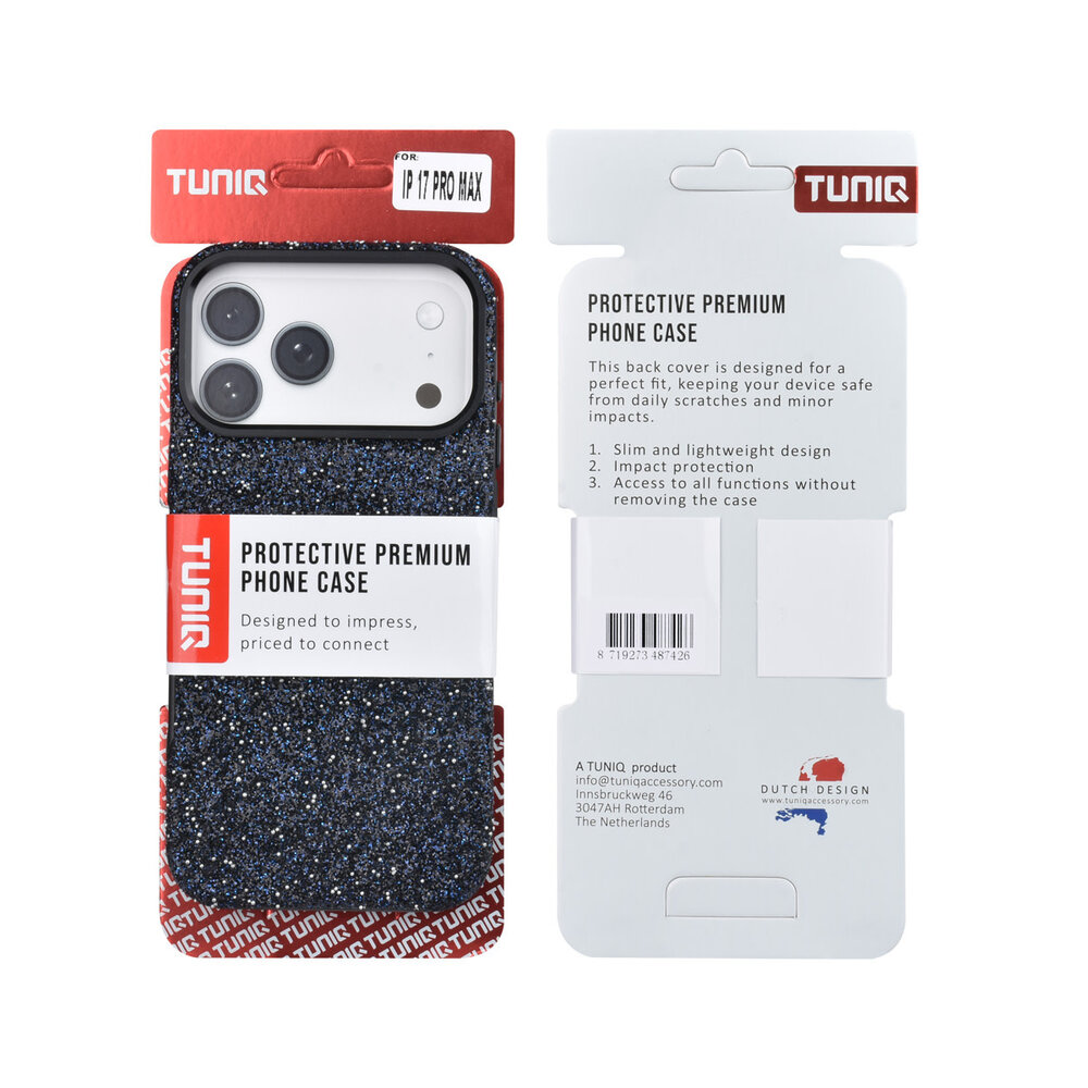 TUNIQ TUNIQ iPhone 17 Pro Max Back cover case - Glitter Magsafe TPU+PC - Black TUNIQ TUNIQ iPhone 17 Pro Max Back cover case - Glitter Magsafe TPU+PC - Black