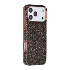 TUNIQ iPhone 17 Pro Max Backcover hoesje - Glitter Magsafe TPU+PC - Bruin