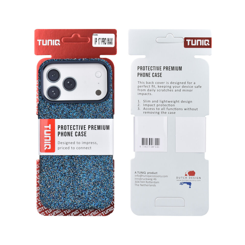TUNIQ TUNIQ iPhone 17 Pro Max Back cover case - Glitter Magsafe TPU+PC - Blue TUNIQ TUNIQ iPhone 17 Pro Max Back cover case - Glitter Magsafe TPU+PC - Blue