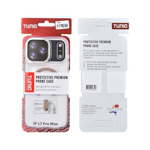 TUNIQ TUNIQ iPhone 17 Pro Max Backcover hoesje - Diamond MagSafe TPU+PC - Goud