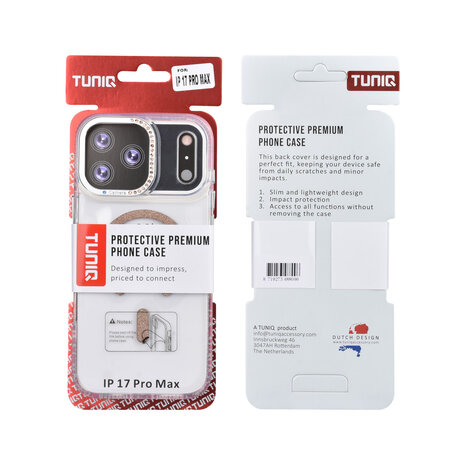 TUNIQ TUNIQ iPhone 17 Pro Max Back-Cover hul - Diamond MagSafe TPU+PC - Gold