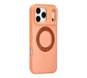TUNIQ TUNIQ iPhone 17 Pro Max Backcover hoesje - 360 rotation stand MagSafe - Oranje