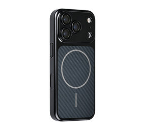 TUNIQ TUNIQ iPhone 17 Pro Back cover coque - Magsafe With fiber pattern PC - Noir TUNIQ TUNIQ iPhone 17 Pro Back cover coque - Magsafe With fiber pattern PC - Noir