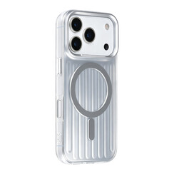 TUNIQ iPhone 17 Pro/iPhone 18 Pro Handyhülle MagSafe IMD-Kofferdesign - Silber
