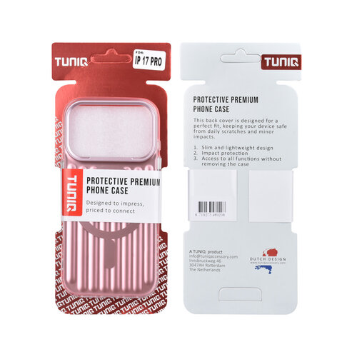TUNIQ TUNIQ iPhone 17 Pro Back cover coque - luggage IMD MagSafe - Rose