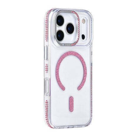 TUNIQ TUNIQ iPhone 17 Pro Backcover hoesje - Diamond MagSafe TPU+PC - Roze TUNIQ TUNIQ iPhone 17 Pro Backcover hoesje - Diamond MagSafe TPU+PC - Roze