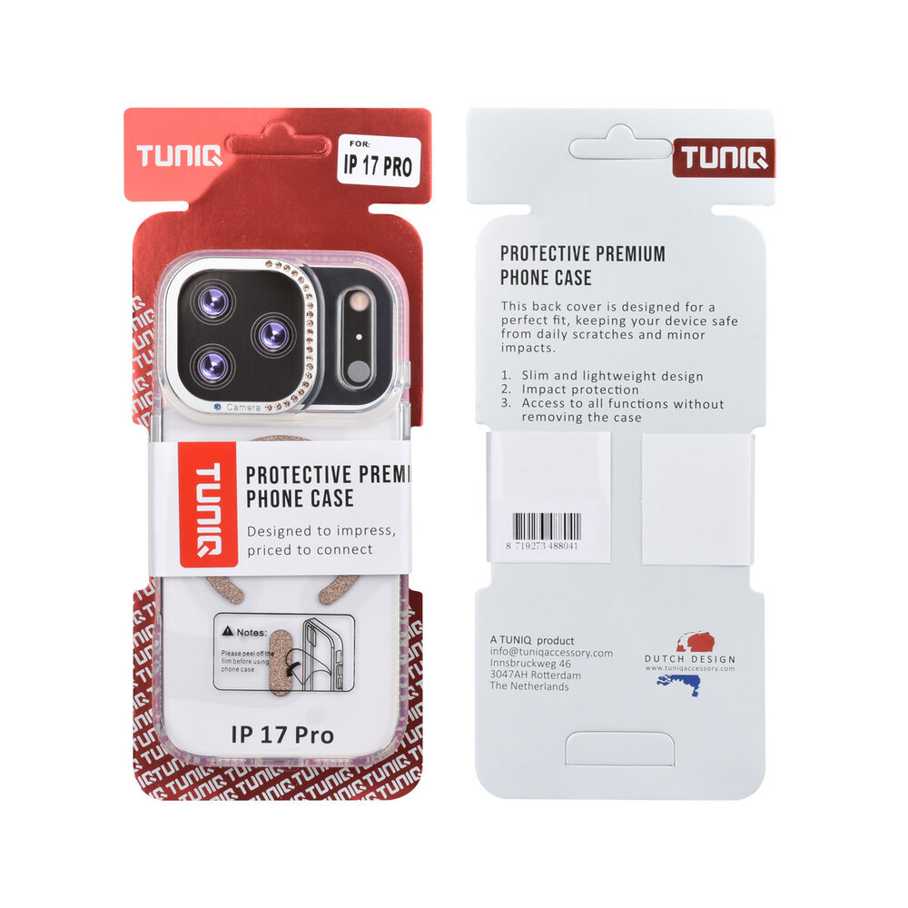 TUNIQ TUNIQ iPhone 17 Pro Back-Cover hul - Diamond MagSafe TPU+PC - Gold