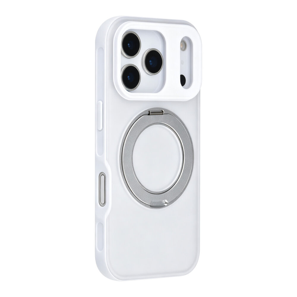 TUNIQ TUNIQ iPhone 17 Pro Backcover hoesje - 360 rotation stand MagSafe - Wit TUNIQ TUNIQ iPhone 17 Pro Backcover hoesje - 360 rotation stand MagSafe - Wit