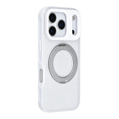 TUNIQ iPhone 17 Pro Back cover coque - 360 rotation stand MagSafe - Blanc