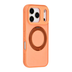 TUNIQ iPhone 17 Pro Back cover coque - 360 rotation stand MagSafe - Orange