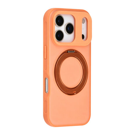 TUNIQ TUNIQ iPhone 17 Pro Back-Cover hul - 360 rotation stand MagSafe - Orange TUNIQ TUNIQ iPhone 17 Pro Back-Cover hul - 360 rotation stand MagSafe - Orange
