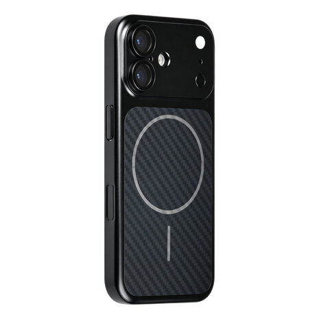 TUNIQ TUNIQ iPhone 17 Back cover coque - Magsafe With fiber pattern PC - Noir TUNIQ TUNIQ iPhone 17 Back cover coque - Magsafe With fiber pattern PC - Noir