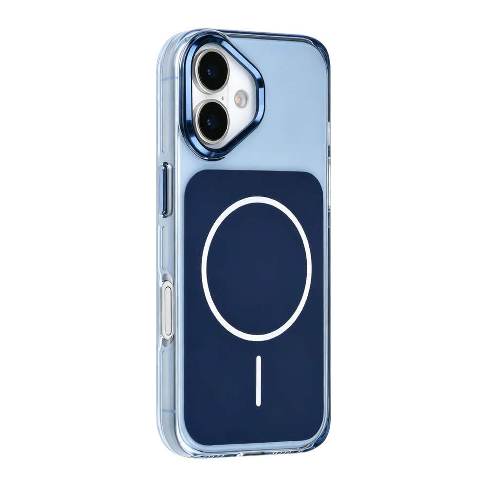 TUNIQ TUNIQ iPhone 17 Back-Cover hul - MagSafe glossy PC - Blau TUNIQ TUNIQ iPhone 17 Back-Cover hul - MagSafe glossy PC - Blau