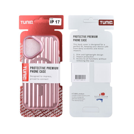 TUNIQ TUNIQ iPhone 17 Back-Cover hul - luggage IMD MagSafe - Rosa TUNIQ TUNIQ iPhone 17 Back-Cover hul - luggage IMD MagSafe - Rosa