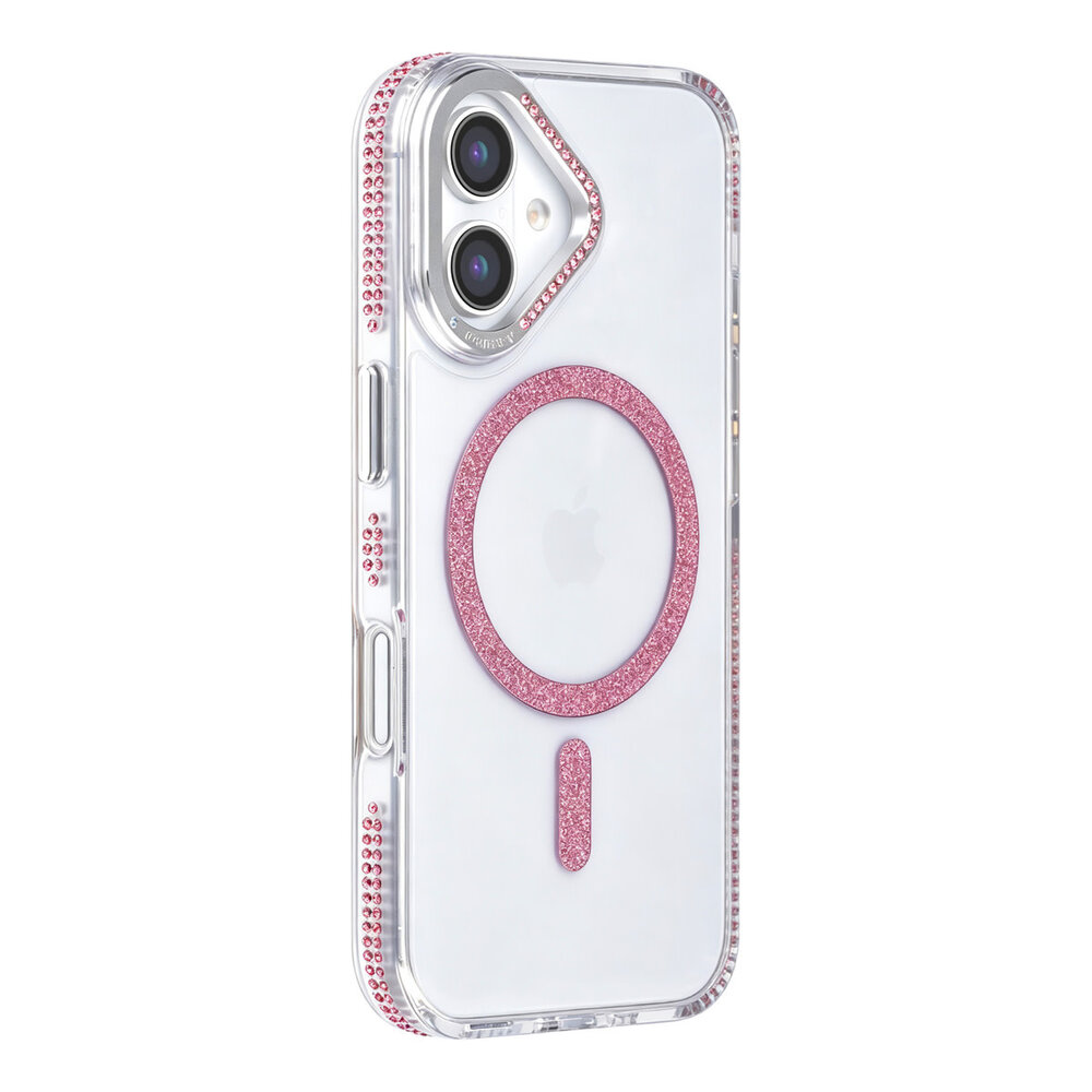 TUNIQ TUNIQ iPhone 17 Backcover hoesje - Diamond MagSafe TPU+PC - Roze TUNIQ TUNIQ iPhone 17 Backcover hoesje - Diamond MagSafe TPU+PC - Roze