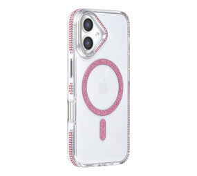 TUNIQ TUNIQ iPhone 17 Backcover hoesje - Diamond MagSafe TPU+PC - Roze TUNIQ TUNIQ iPhone 17 Backcover hoesje - Diamond MagSafe TPU+PC - Roze
