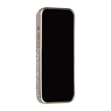 TUNIQ TUNIQ iPhone 16 Pro Max Backcover hoesje - Glitter Magsafe TPU+PC - Zilver TUNIQ TUNIQ iPhone 16 Pro Max Backcover hoesje - Glitter Magsafe TPU+PC - Zilver