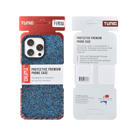 TUNIQ TUNIQ iPhone 16 Pro Max Back-Cover hul - Glitter Magsafe TPU+PC - Blau TUNIQ TUNIQ iPhone 16 Pro Max Back-Cover hul - Glitter Magsafe TPU+PC - Blau
