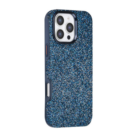 TUNIQ TUNIQ iPhone 16 Pro Max Back cover case - Glitter Magsafe TPU+PC - Blue