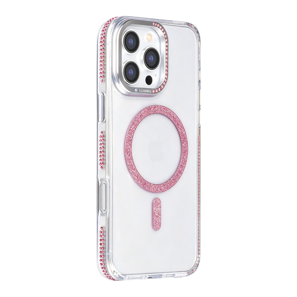 TUNIQ TUNIQ iPhone 16 Pro Max Back-Cover hul - Diamond MagSafe TPU+PC - Rosa TUNIQ TUNIQ iPhone 16 Pro Max Back-Cover hul - Diamond MagSafe TPU+PC - Rosa