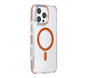 TUNIQ TUNIQ iPhone 16 Pro Max Backcover hoesje - Diamond MagSafe TPU+PC - Oranje TUNIQ TUNIQ iPhone 16 Pro Max Backcover hoesje - Diamond MagSafe TPU+PC - Oranje