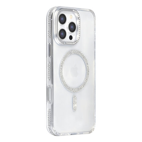 TUNIQ TUNIQ iPhone 16 Pro Max Back-Cover hul - Diamond MagSafe TPU+PC - Grau TUNIQ TUNIQ iPhone 16 Pro Max Back-Cover hul - Diamond MagSafe TPU+PC - Grau