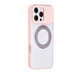 TUNIQ TUNIQ iPhone 16 Pro Max Back cover coque - 360 rotation stand MagSafe - Rose TUNIQ TUNIQ iPhone 16 Pro Max Back cover coque - 360 rotation stand MagSafe - Rose