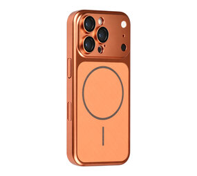 TUNIQ TUNIQ iPhone 16 Pro Back cover case - Magsafe With fiber pattern PC - Orange TUNIQ TUNIQ iPhone 16 Pro Back cover case - Magsafe With fiber pattern PC - Orange