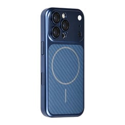 TUNIQ iPhone 16 Pro Backcover hoesje - Magsafe With fiber pattern PC - Blauw