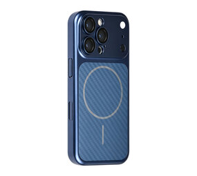 TUNIQ TUNIQ iPhone 16 Pro Back cover case - Magsafe With fiber pattern PC - Blue TUNIQ TUNIQ iPhone 16 Pro Back cover case - Magsafe With fiber pattern PC - Blue
