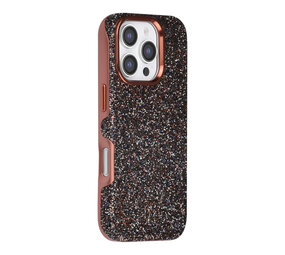 TUNIQ TUNIQ iPhone 16 Pro Back-Cover hul - Glitter Magsafe TPU+PC - Braun TUNIQ TUNIQ iPhone 16 Pro Back-Cover hul - Glitter Magsafe TPU+PC - Braun