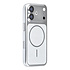 TUNIQ iPhone 16 Back-Cover hul - Magsafe With fiber pattern PC - Silber TUNIQ iPhone 16 Back-Cover hul - Magsafe With fiber pattern PC - Silber