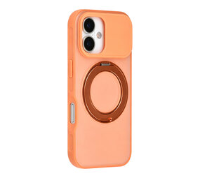 TUNIQ TUNIQ iPhone 16 Back-Cover hul - 360 rotation stand MagSafe - Orange