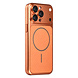 TUNIQ TUNIQ iPhone 15 Pro Max Backcover hoesje - Magsafe With fiber pattern PC - Oranje TUNIQ TUNIQ iPhone 15 Pro Max Backcover hoesje - Magsafe With fiber pattern PC - Oranje