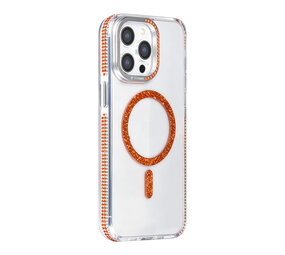 TUNIQ TUNIQ iPhone 15 Pro Max Back-Cover hul - Diamond MagSafe TPU+PC - Orange TUNIQ TUNIQ iPhone 15 Pro Max Back-Cover hul - Diamond MagSafe TPU+PC - Orange