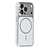 TUNIQ iPhone 15 Pro Back cover coque - Magsafe With fiber pattern PC - Argent TUNIQ iPhone 15 Pro Back cover coque - Magsafe With fiber pattern PC - Argent
