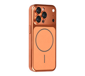 TUNIQ TUNIQ iPhone 15 Pro Back cover case - Magsafe With fiber pattern PC - Orange TUNIQ TUNIQ iPhone 15 Pro Back cover case - Magsafe With fiber pattern PC - Orange